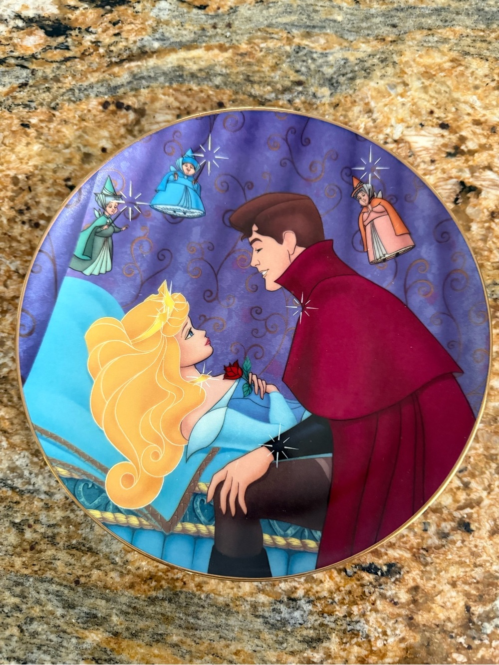Vintage The Bradford Exchange Disney  Love’s First Kiss Collectible Plate